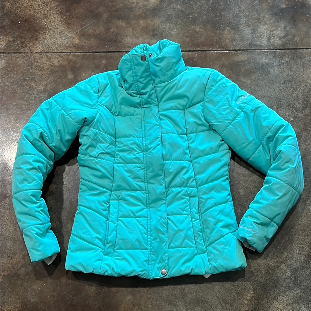 Columbia Turquoise Puffer Coat Women’s Small